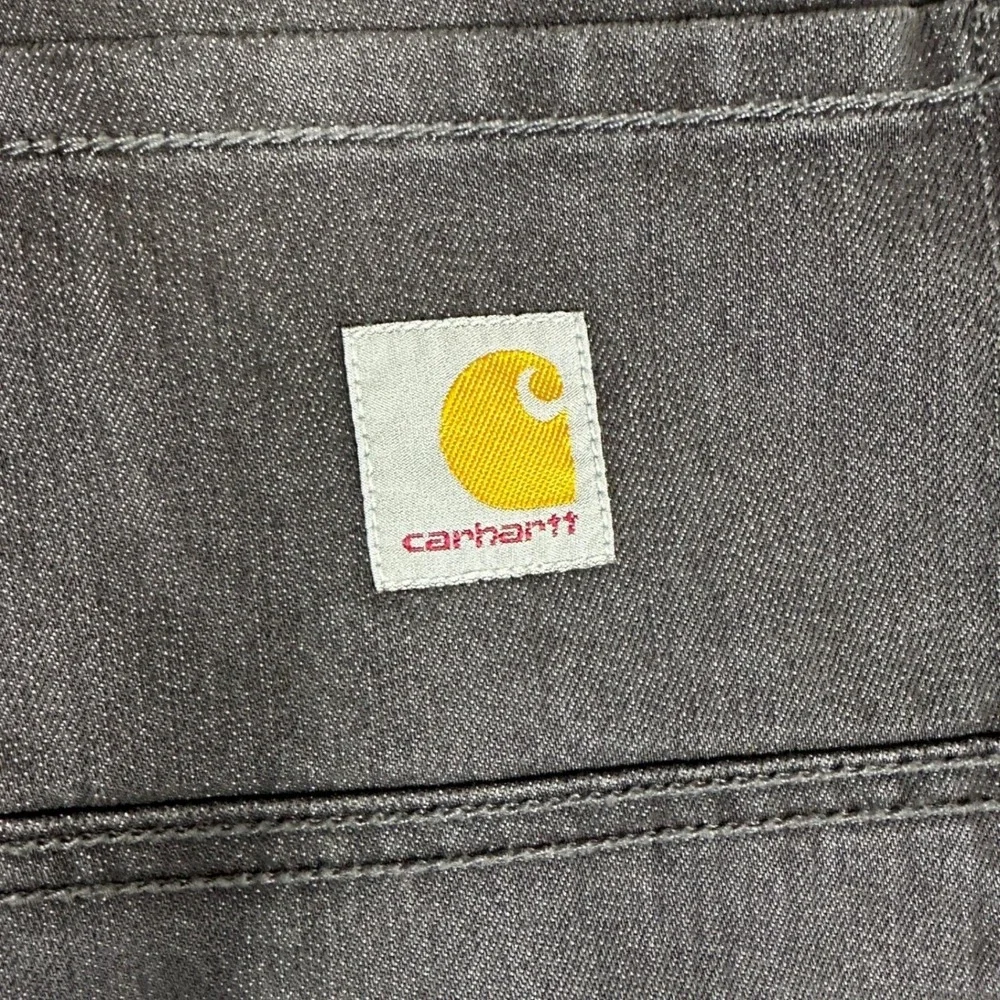 Carhartt Jeans Mens 38X32 Black Relaxed Fit Straight Leg Dark Wash Stretch Denim